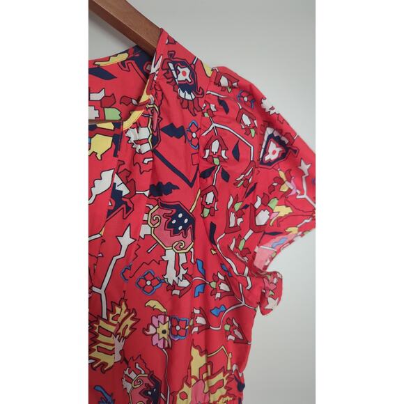 Anthropologie The Somerset Floral Geo Print Maxi Dress - Picture 7 of 8